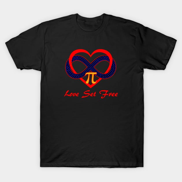 Polyamory Infinity Heart Love Set Free T-Shirt by Mindseye222
